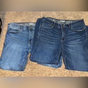 Sonoma Men's Dark and Light Blue Straight Flexwear Jeans